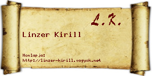 Linzer Kirill névjegykártya